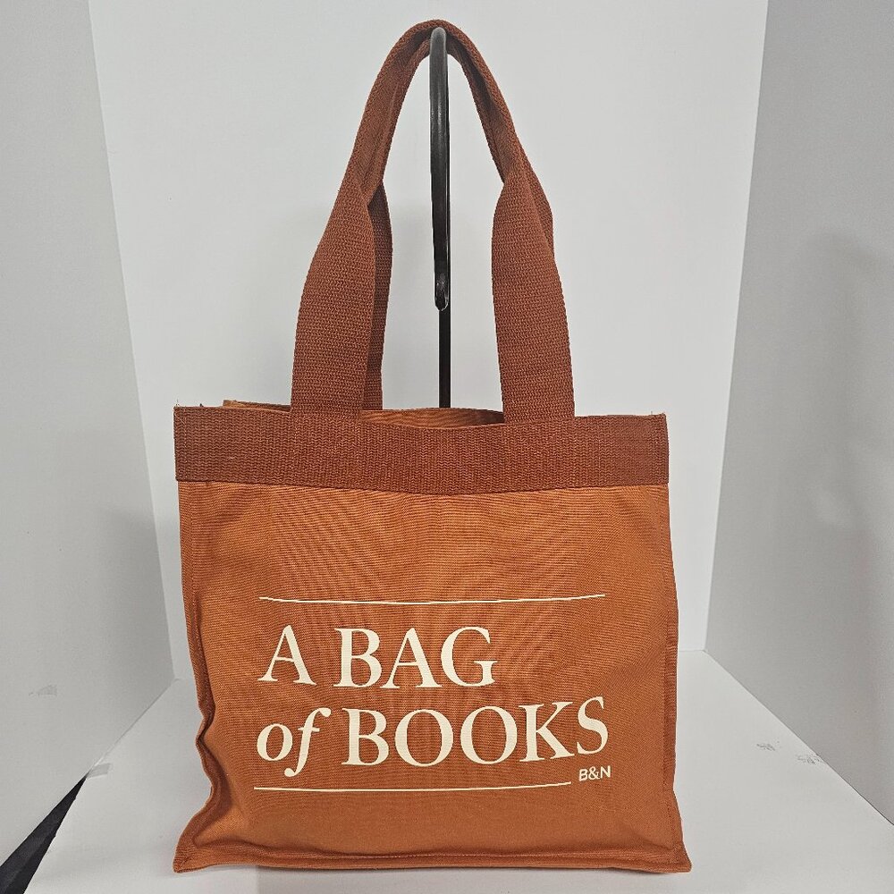 Barnes & Noble Tote Bag Rust Canvas Academia Books School